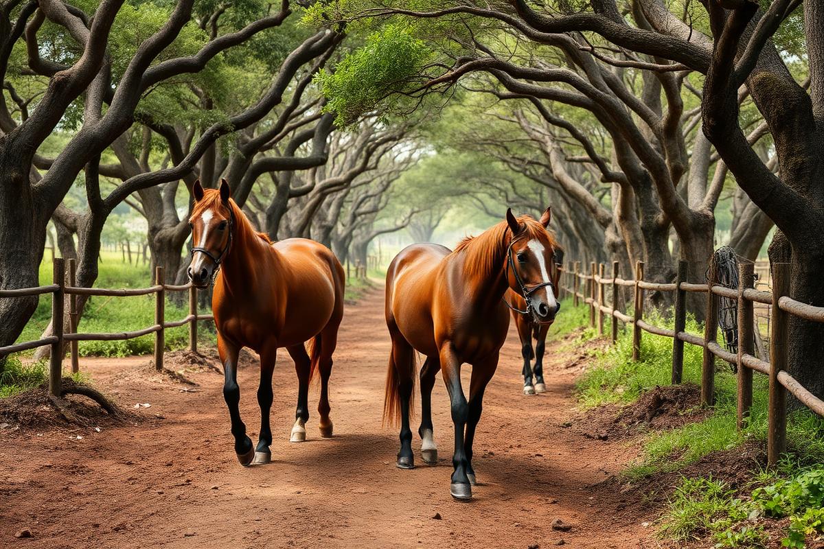 Cavalos no Haras do Pegasus em Joaquim Egídio